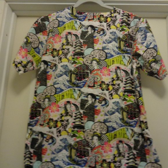 ASIAN INSPIRED W LADIES SCRUB TOP, COTTON M - Picture 5 of 5